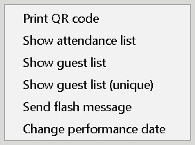 Event right click options